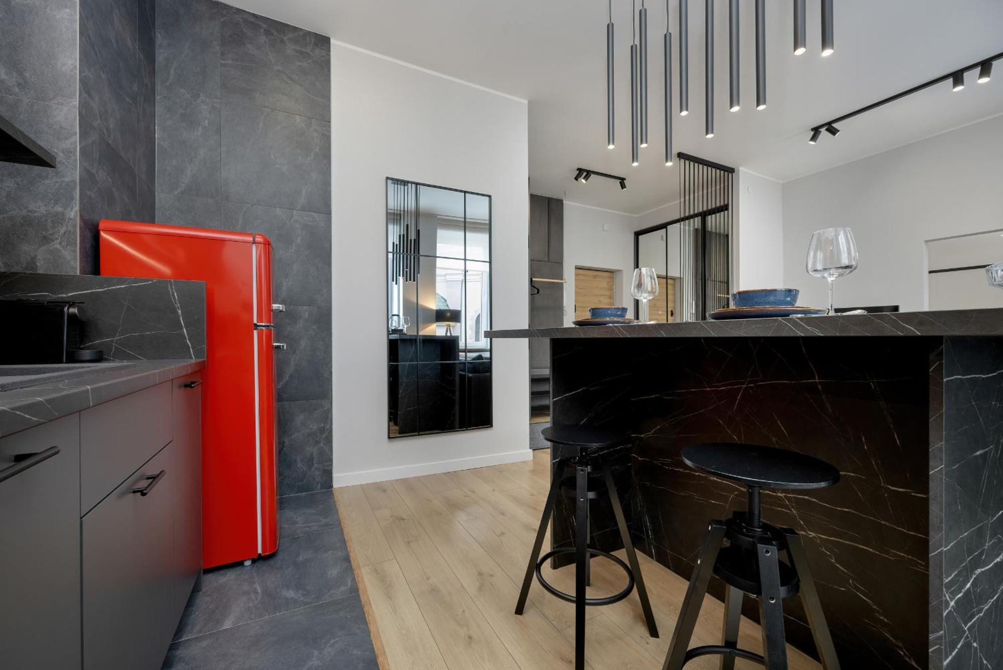 Exclusive Grey And Red Apartment In Warsaw Center By Noclegi Renters Exterior foto